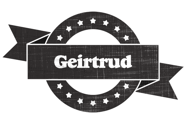 Geirtrud grunge logo