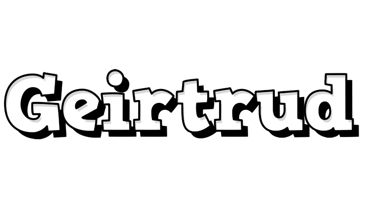 Geirtrud snowing logo