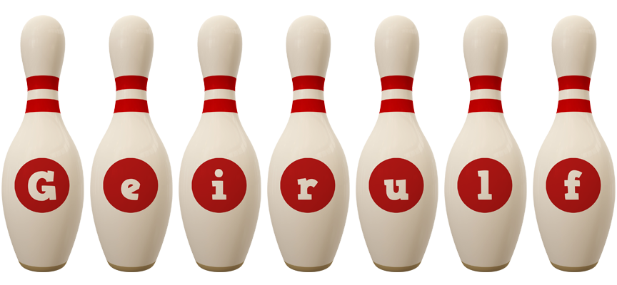 Geirulf bowling-pin logo