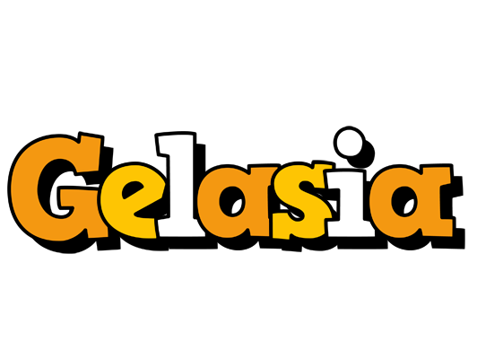 Gelasia cartoon logo