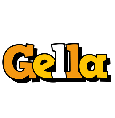 Gella cartoon logo