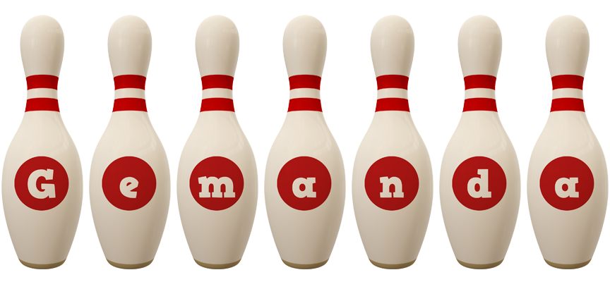 Gemanda bowling-pin logo
