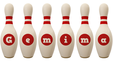 Gemima bowling-pin logo