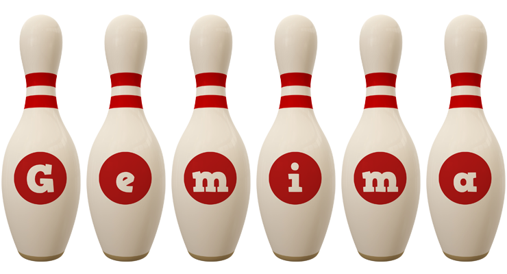 Gemima bowling-pin logo