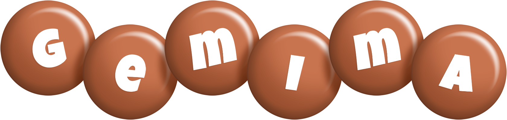 Gemima candy-brown logo