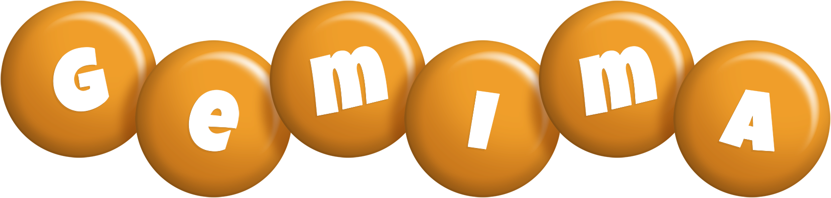 Gemima candy-orange logo