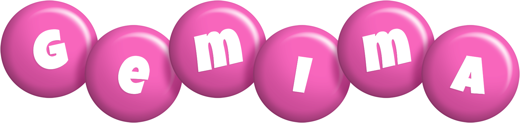 Gemima candy-pink logo