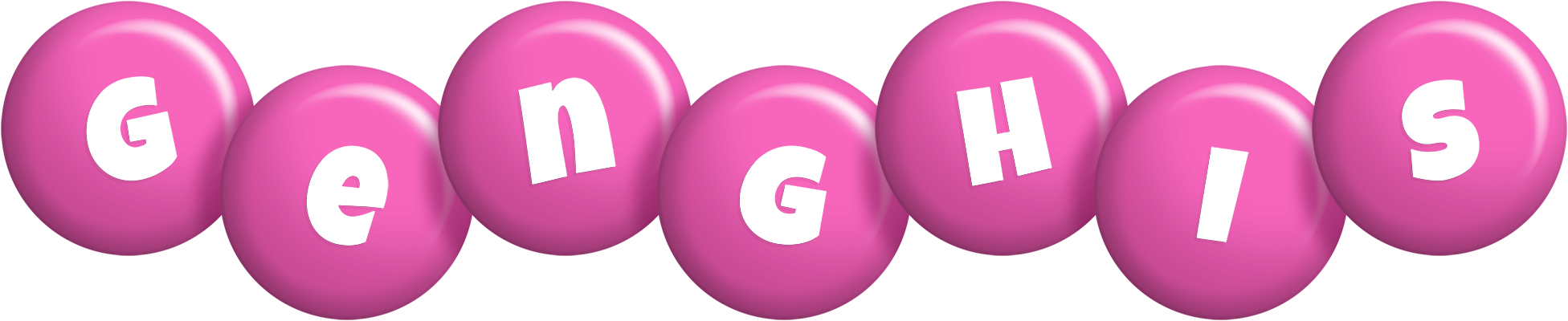 Genghis candy-pink logo