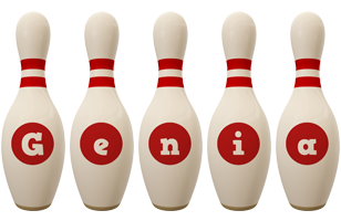 Genia bowling-pin logo