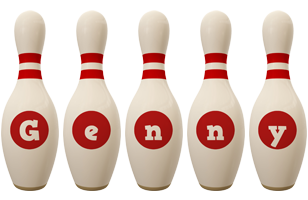 Genny bowling-pin logo