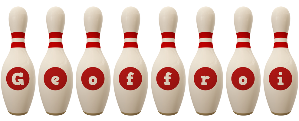 Geoffroi bowling-pin logo