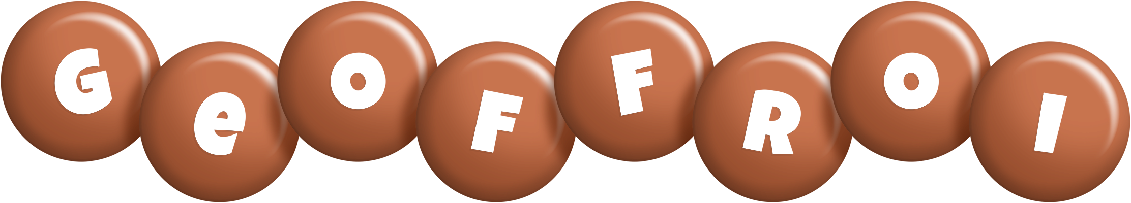 Geoffroi candy-brown logo