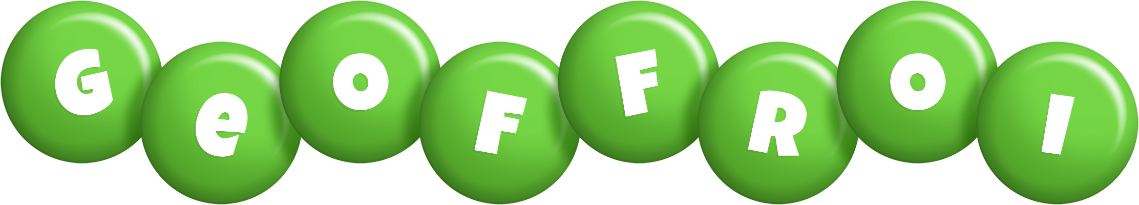 Geoffroi candy-green logo