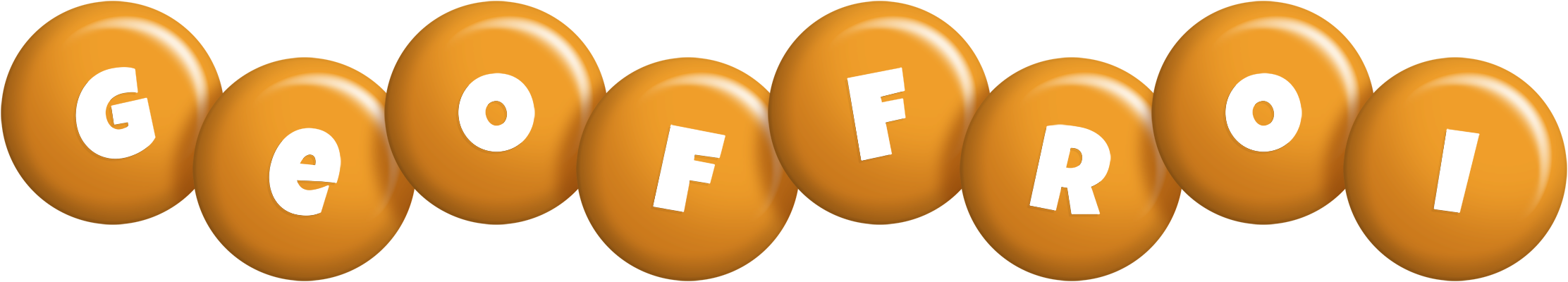 Geoffroi candy-orange logo