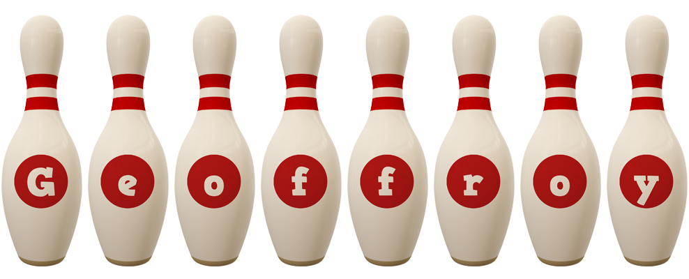 Geoffroy bowling-pin logo