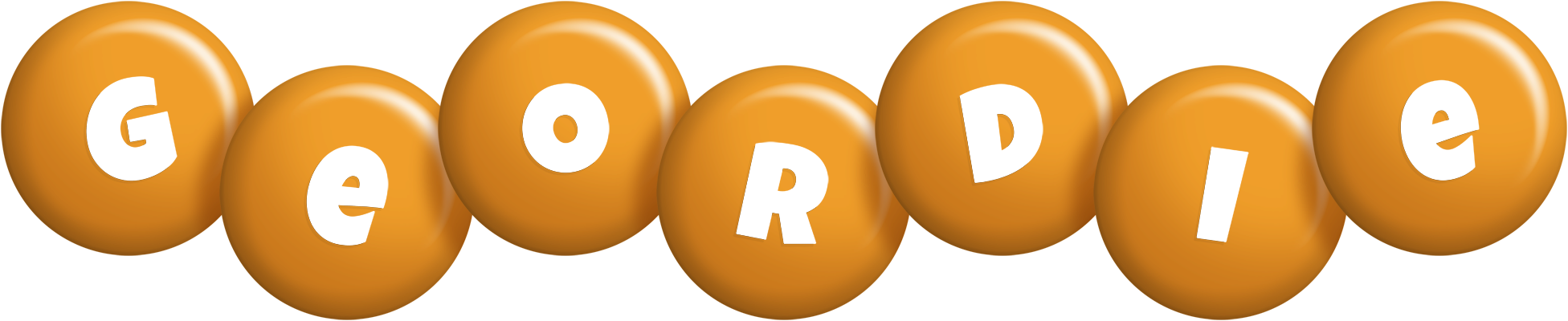 Geordie candy-orange logo