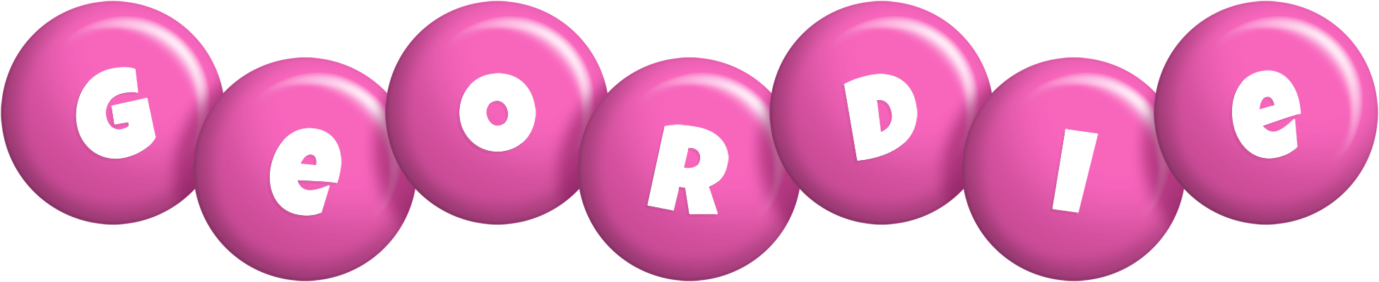 Geordie candy-pink logo