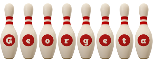 Georgeta bowling-pin logo