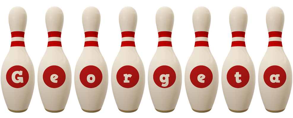 Georgeta bowling-pin logo