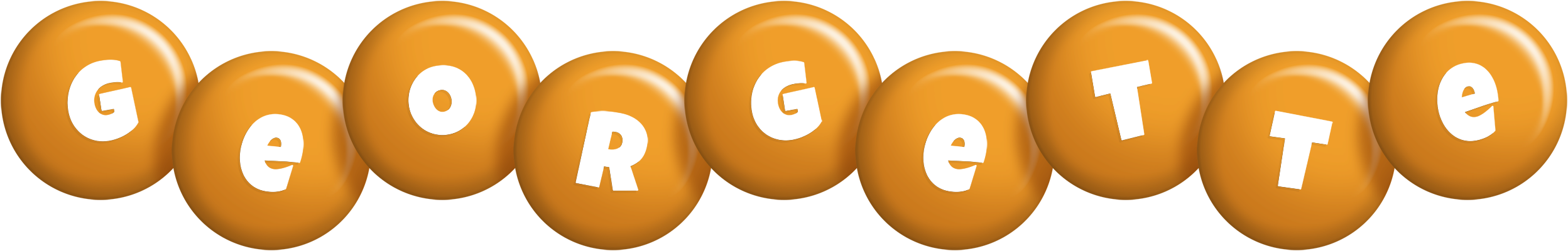 Georgette candy-orange logo