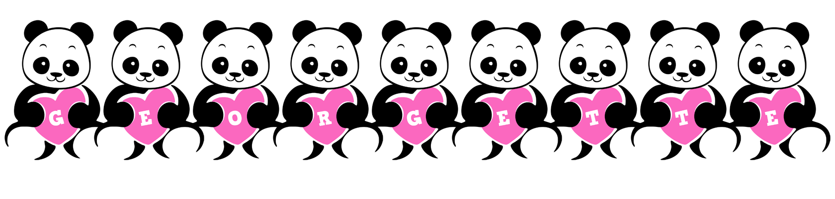 Georgette love-panda logo