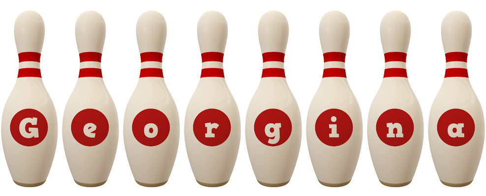 Georgina bowling-pin logo