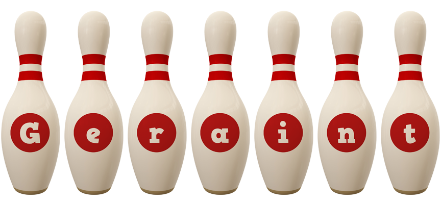 Geraint bowling-pin logo