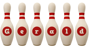 Gerald bowling-pin logo