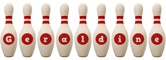 Geraldine bowling-pin logo