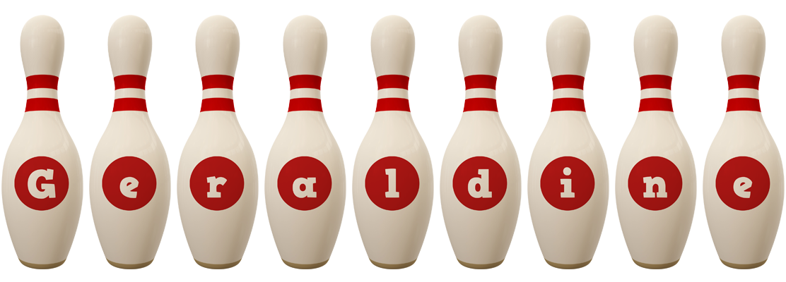 Geraldine bowling-pin logo