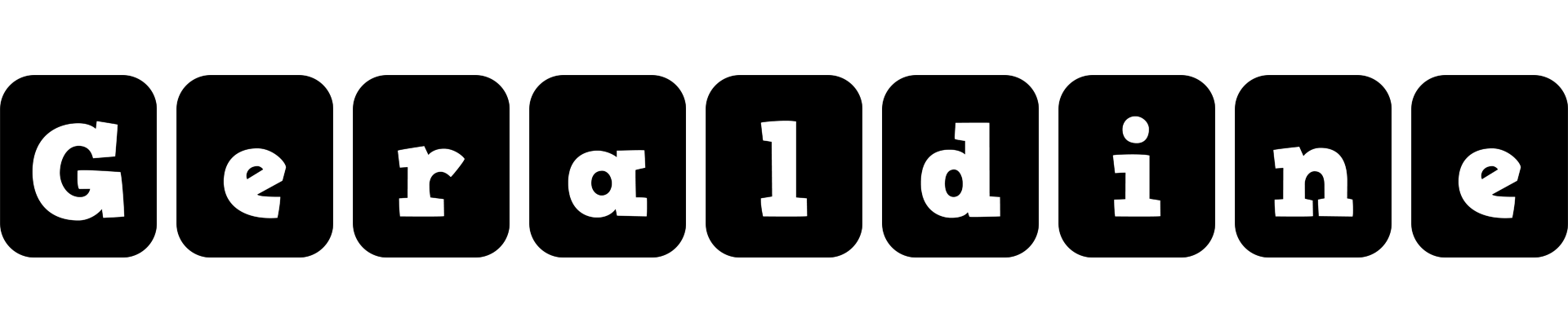 Geraldine box logo