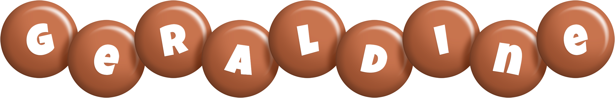 Geraldine candy-brown logo