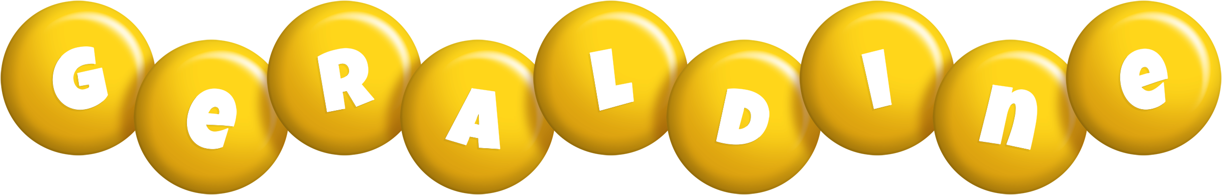 Geraldine candy-yellow logo