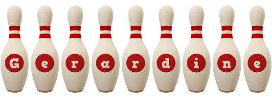 Gerardine bowling-pin logo