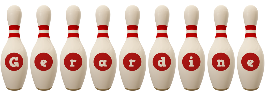 Gerardine bowling-pin logo