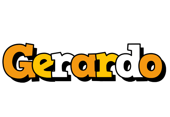 Gerardo cartoon logo