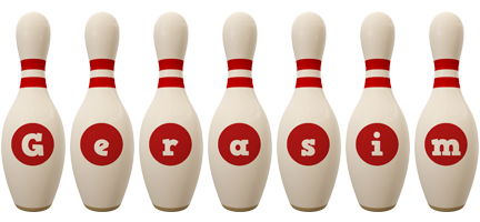 Gerasim bowling-pin logo