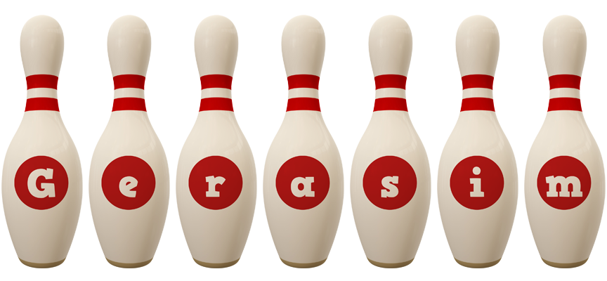 Gerasim bowling-pin logo