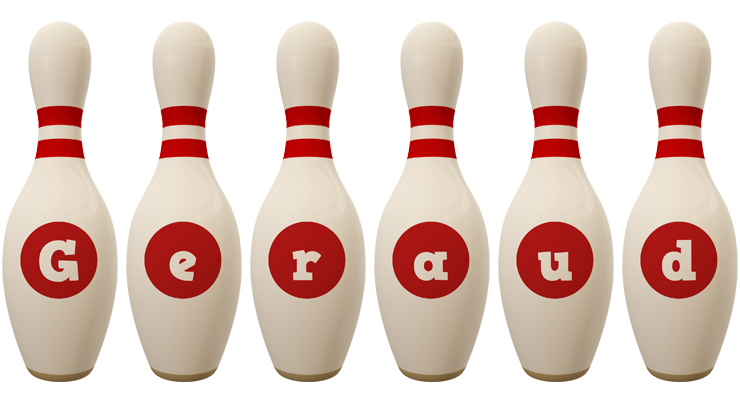 Geraud bowling-pin logo