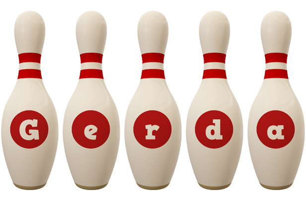 Gerda bowling-pin logo