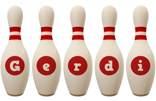 Gerdi bowling-pin logo