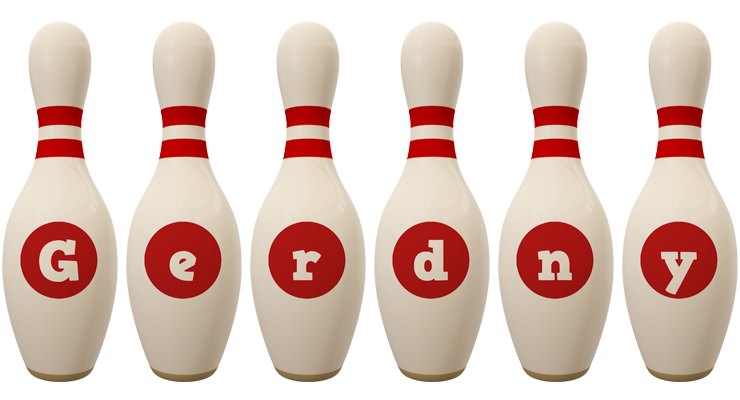 Gerdny bowling-pin logo