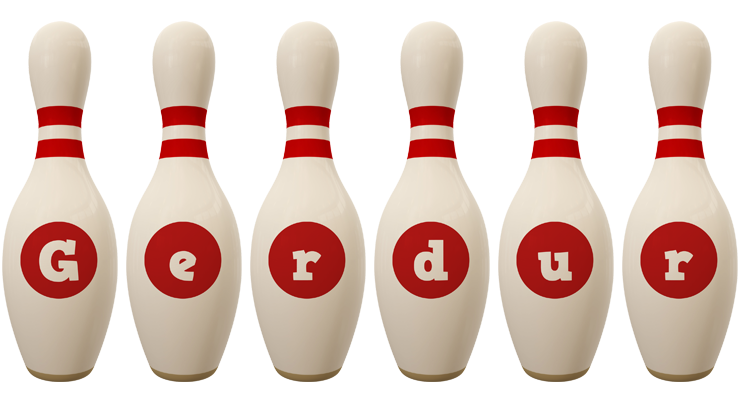 Gerdur bowling-pin logo