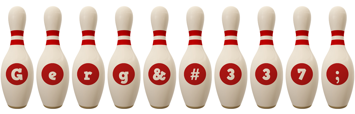 Gergő bowling-pin logo
