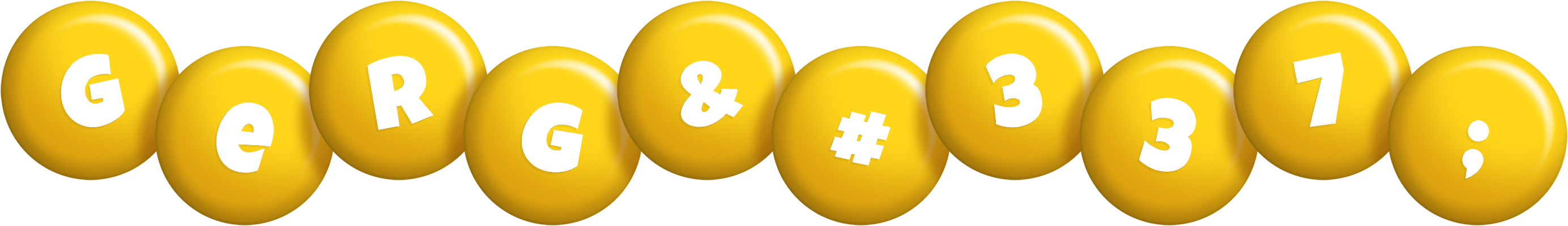 Gergő candy-yellow logo