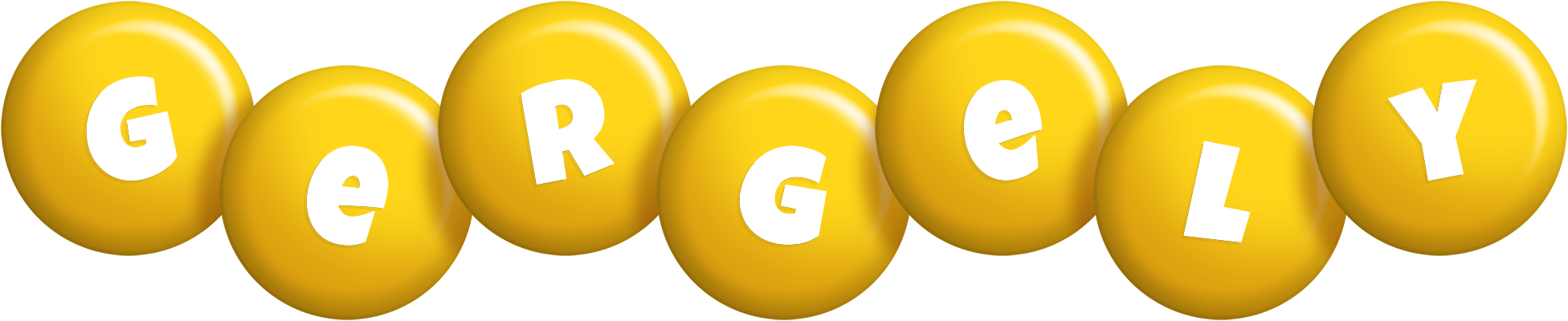 Gergely candy-yellow logo