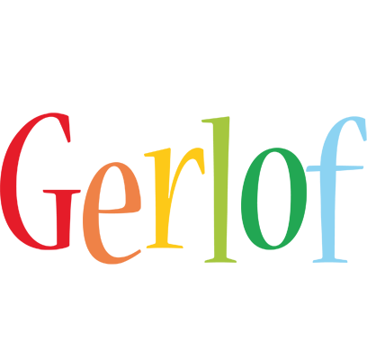 Gerlof birthday logo