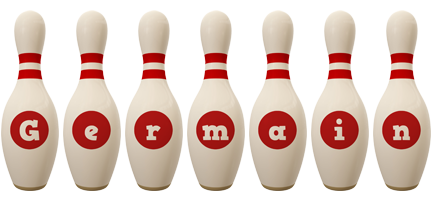 Germain bowling-pin logo