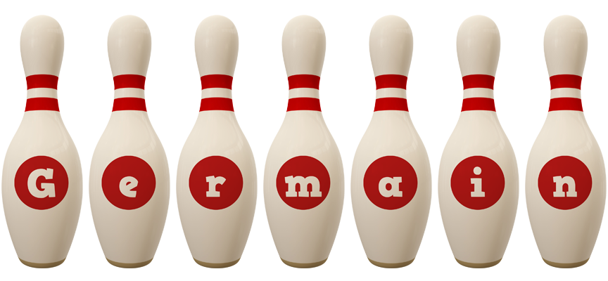 Germain bowling-pin logo