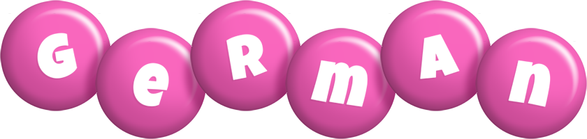 German candy-pink logo
